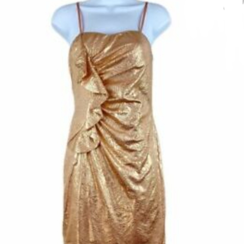 Hailey Logan Gold Cocktail Dress